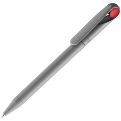 Ручка шариковая Prodir DS1 TMM Dot, серая с красным, 14х1,1 см