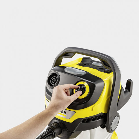 Пылесос хозяйственный KARCHER WD 5 S, мусоросборник 25 л, мощность 1100 Вт, желтый, 1.628-350.0