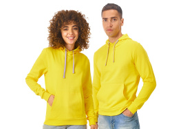 Толстовка "Stream" с капюшоном, унисекс, Размер 2XL, Цвет желтый