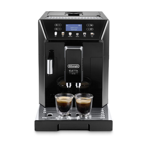 Кофемашина DELONGHI Eletta Cappuccino Evo ECAM46.860.B, 1450 Вт, объем 2 л, автокапучинатор, черная