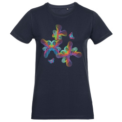Футболка женская Butterflies, темно-синяя, S–XL