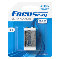 FOCUSray ULTRA ALKALINE 6LR61/BL1 1/12/144 батарейка, шт