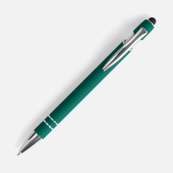 Ручка шариковая Pointer Soft Touch со стилусом, зеленая, 14,3х1 см