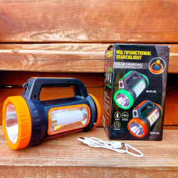 Переносной светодиодный фонарь Multifunctional searchlight MH-818А 3W+15W (зарядка USB и солнечные батареи, 5 режимов работы, функция PowerBank)