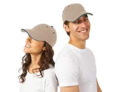 Бейсболка «New Castle», Цвет натуральный/синий