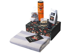 Подарочный набор «Re:Warm» с пледом, термосом и свечой, Цвет оранжевый