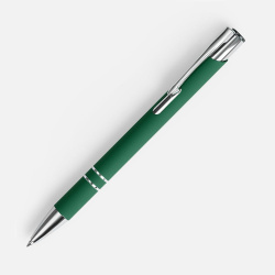 Ручка шариковая Keskus Soft Touch, зеленая, 13,7х0,8 см