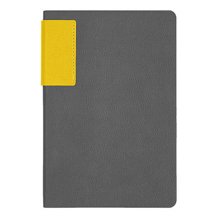 Ежедневник Flexy Star Sivilia Grey Edition Color А5 серо-желтый, недатированный в гибкой обложке