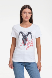 Футболка женская «Любовь зла», белая, S–XL