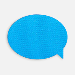 Наклейка тканевая Lunga Bubble, M, голубая, 3х4 см