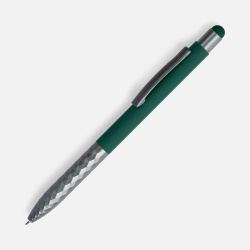 Ручка шариковая Digit Soft Touch со стилусом, зеленая, 14,5х1 см