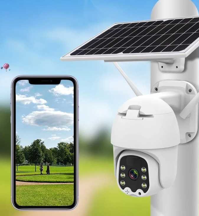 Камера видеонаблюдения уличная на солнечной батарее 4G TP-4 (V380 pro ...