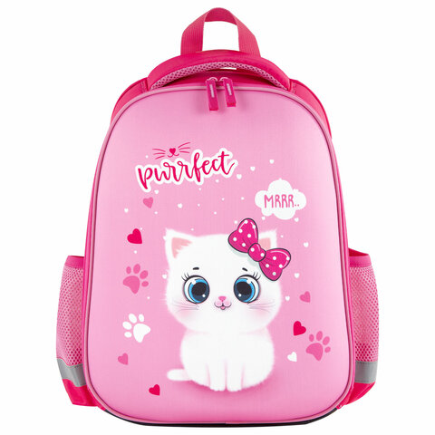 Ранец ПИФАГОР EVA BASIC, 1 отделение, "Fluffy cat", 39х30х16 см, 270691