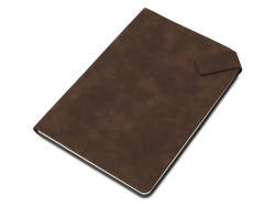 Блокнот А5 с магнитным клапаном в гибкой обложке «Chaplin», Цвет шоколадный