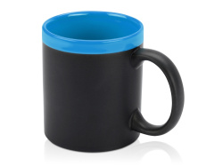 Кружка с покрытием для рисования мелом «Да Винчи», Цвет черный/голубой