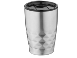 Вакуумная кружка с крышкой «Geo», Цвет серебристый/черный