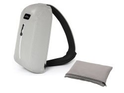 Сумка-слинг «Nomad» на одно плечо из водостойкого переработанного пластика, Цвет серый