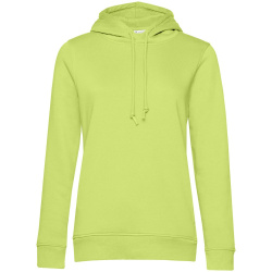 Толстовка с капюшоном женская BNC Inspire (Organic), зеленое яблоко, XS–XXL