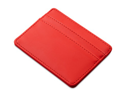 Картхолдер для двух карт и наличных денег с зажимом «Crave», Цвет красный