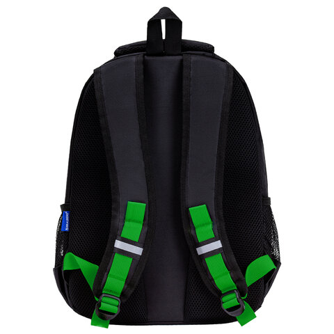 Рюкзак BRAUBERG FORCE, 2 отделения, 5 карманов, "Neon green", 39х28х17 см, 273153