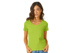 Футболка "Heavy Super Club" женская с V-образным вырезом, Размер S, Цвет зеленое яблоко