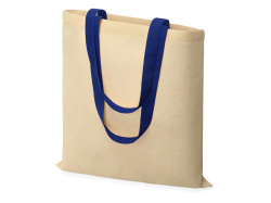 Сумка «Dakota» из хлопка 100 г/м2, Цвет натуральный/ярко-синий