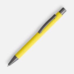 Ручка шариковая Atento Soft Touch, желтая, 13,5х0,9 см