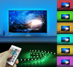 Комплект светодиодной подсветки для домашнего кинотеатра TV LED STRIP 16 colors (3 метра,20 режимов