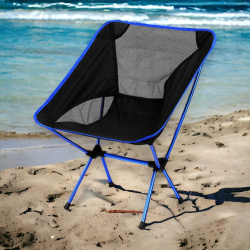 Кресло складное туристическое, синий / Портативное кемпинговое кресло
