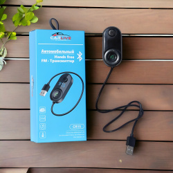 Автомобильный мини-адаптер с Bluetooth, микрофоном и USB, BT-CR15, черный
