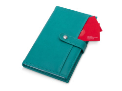 Блокнот-портфолио А6 «Wall Street», Цвет бирюзовый