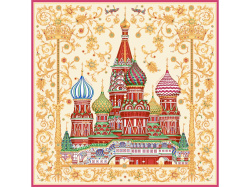 Платок «Собор Василия Блаженного», Цвет разноцветный