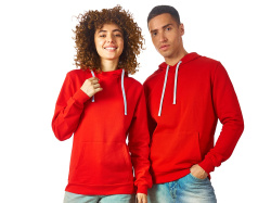 Толстовка "Stream" с капюшоном, унисекс, Размер 2XL, Цвет красный