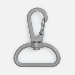 Застежка-карабин Snap Hook, L, серая, 2,9х4 см