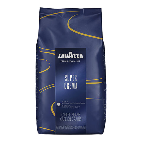 Кофе в зернах LAVAZZA "Espresso Super Crema" 1 кг, ИТАЛИЯ, 4202