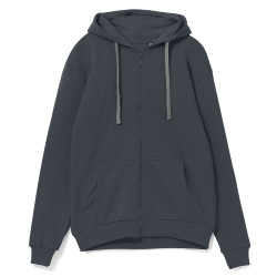 Толстовка на молнии с капюшоном Siverga Heavy, темно-серая (графит), XS–4XL