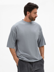 Футболка унисекс оверсайз T1, серая, XS–XXL