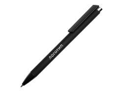 Ручка металлическая шариковая «Taper Metal» soft-touch, Цвет черный, серебристый