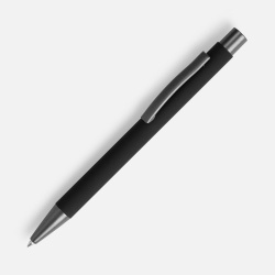 Ручка шариковая Atento Soft Touch, черная, 13,5х0,9 см