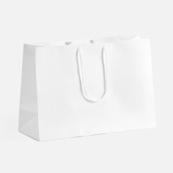 Пакет бумажный с ламинацией Lami Tote M, белый, 35х24х12 см