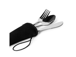 Набор столовых приборов BELVER, Цвет серебристый, черный