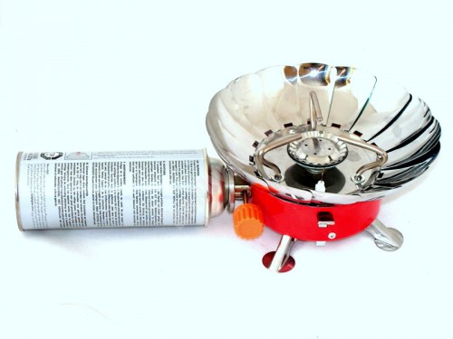 Портативная газовая плита горелка k-203(YC-301) с защитой от ветра и чехлом