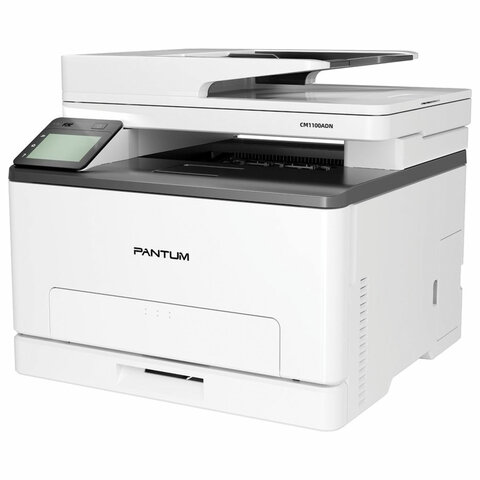 МФУ лазерное ЦВЕТНОЕ PANTUM CM1100ADN "3 в 1", А4, 18 стр./мин., 30000 стр./мес., ДУПЛЕКС, АПД, сетевая карта