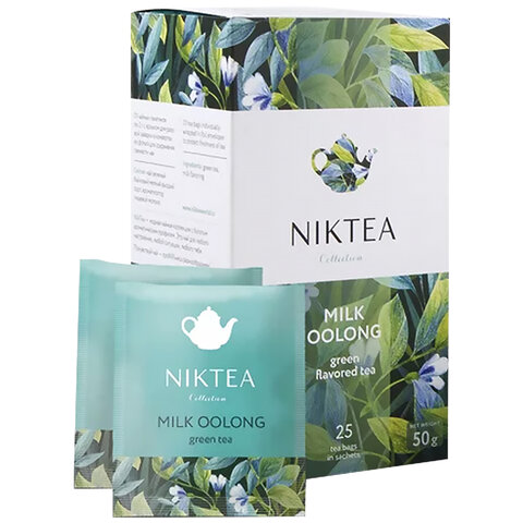 Чай NIKTEA "Milk Oolong" зеленый, 25 пакетиков в конвертах по 2 г, TALTHA-DP0059