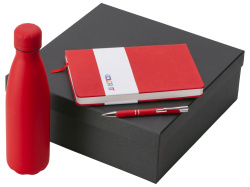 Подарочный набор "Color it" с блокнотом, металлической ручкой и термобутылкой, Размер твердая обложка, Цвет красный
