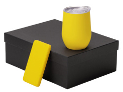 Подарочный набор «COLOR IT» с термокружкой и повербанком, Размер 10000 mAh, Цвет желтый