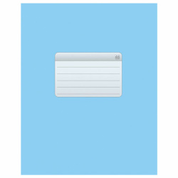 Тетрадь А5, 48 л., HATBER-ECO скоба, офсет №2 ЭКОНОМ, клетка, обложка мелованная бумага, "Голубая", 48Т5D1, 48Т5D1_27730