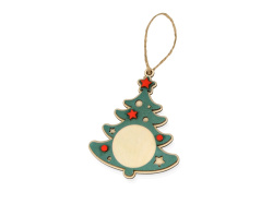 Подвеска «Ёлка», Цвет натуральный/зеленый