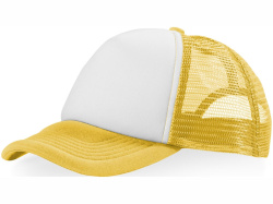 Бейсболка «Trucker», Цвет желтый/белый