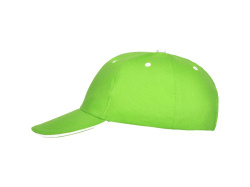Бейсболка «Panel», Цвет зеленое яблоко/белый